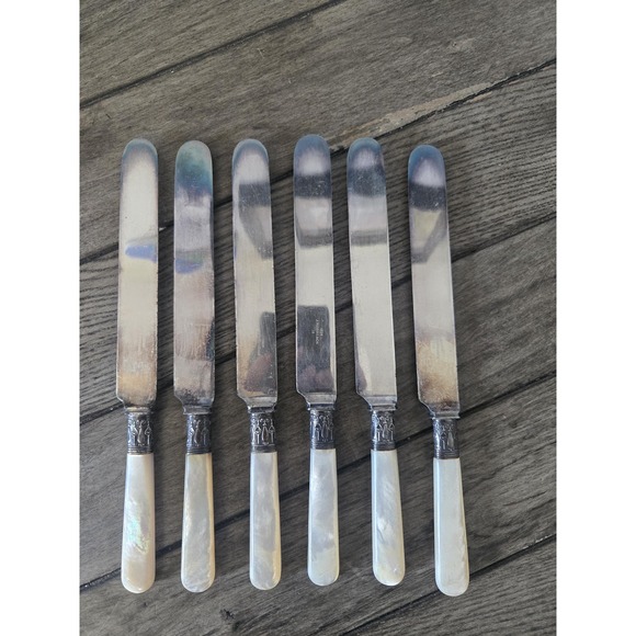 J. Russell & Co. Other - Antique J. Russell & Co. Butter Knives Set of 6 Mother of Pearl 1834 Spreaders